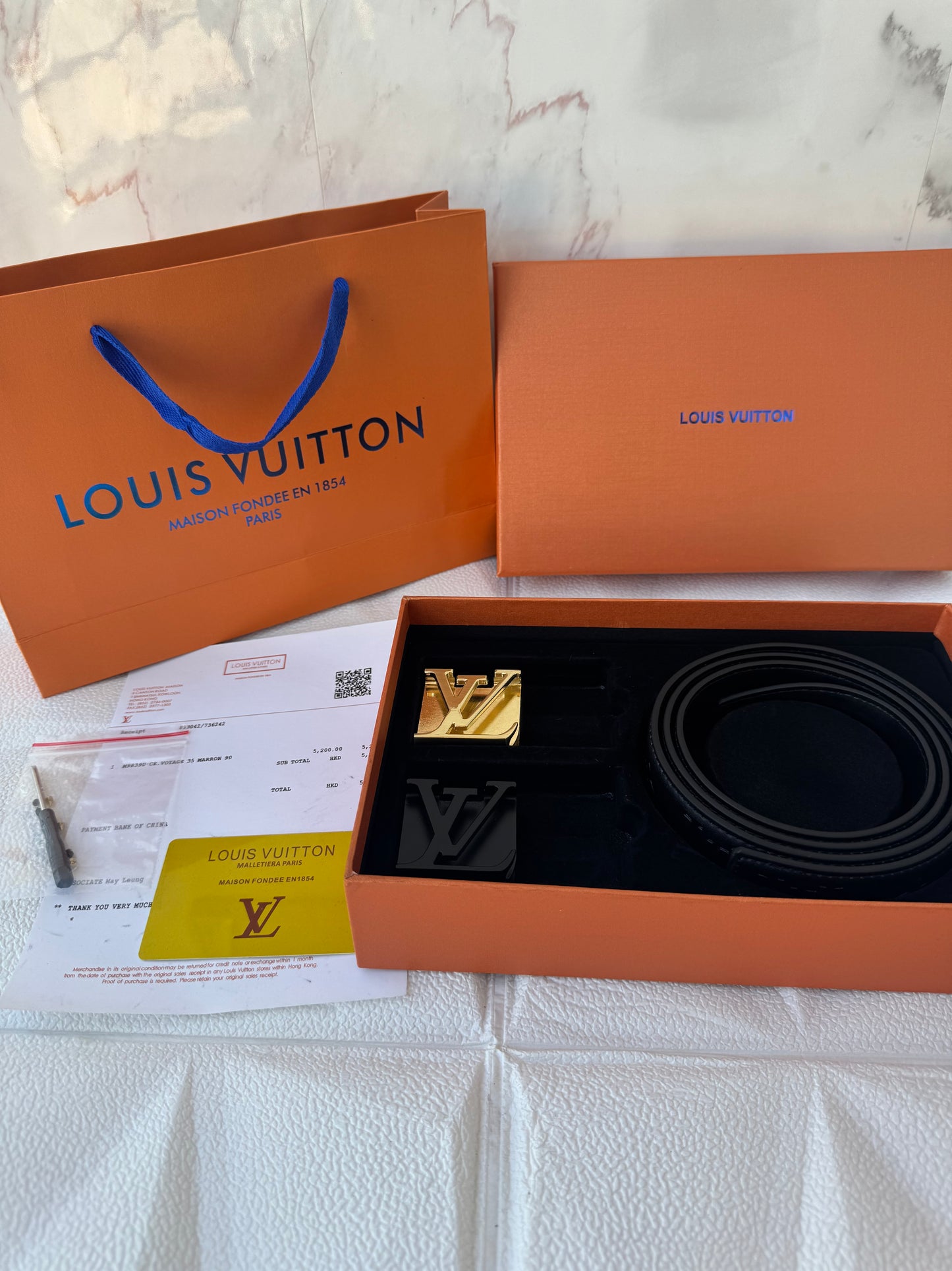 Cinturón LV Doble Hebillas (Incluye Caja y Bolsa)