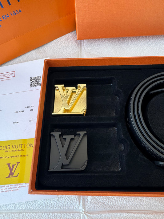 Cinturón LV Doble Hebillas (Incluye Caja y Bolsa)