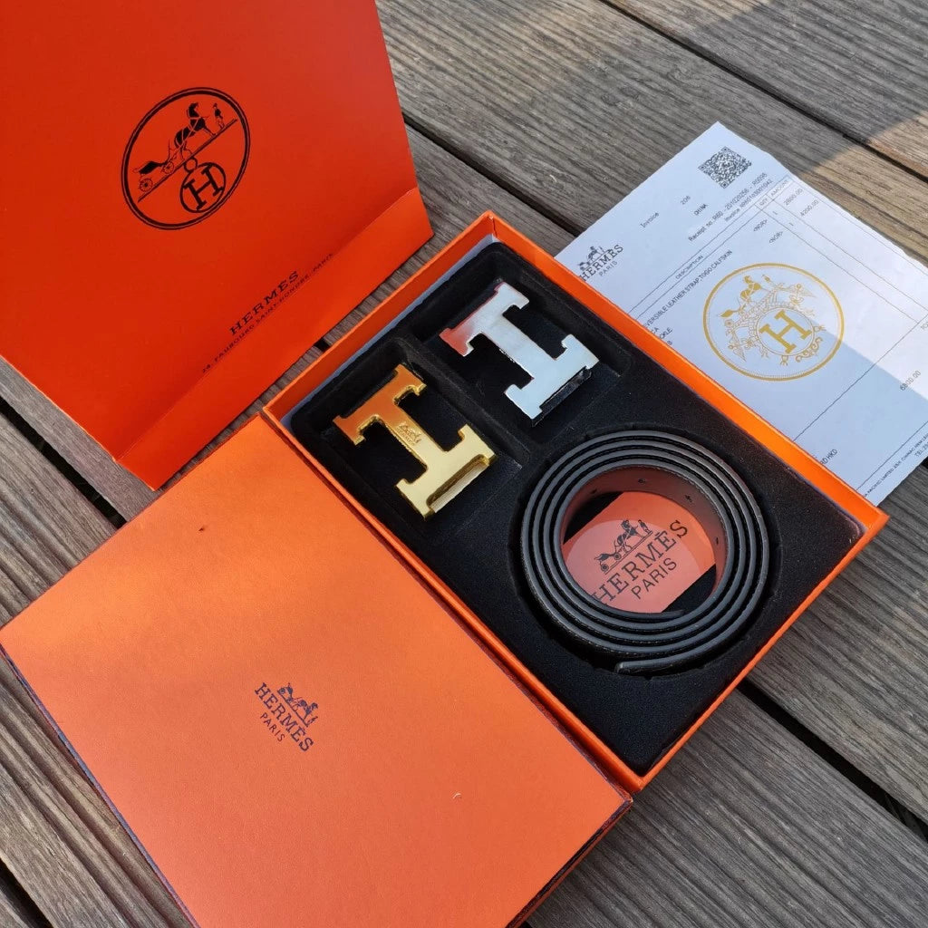Cinturón Hermes Doble (incluye Caja y Bolsa)