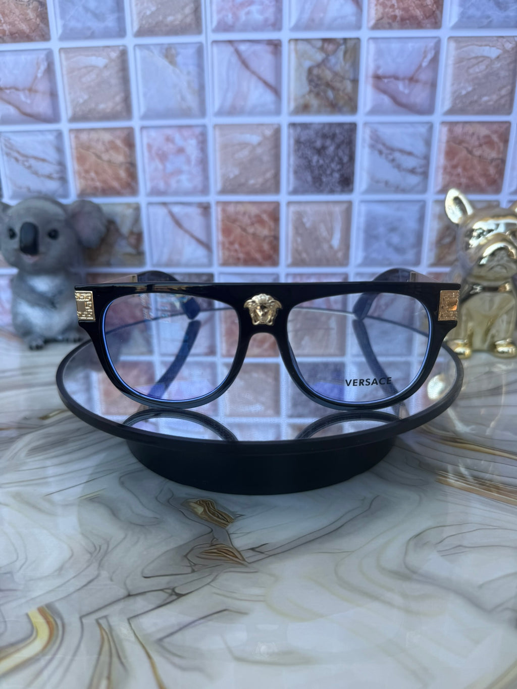 👓 Lentes Ópticos Versace – Elegancia con Detalles Dorados