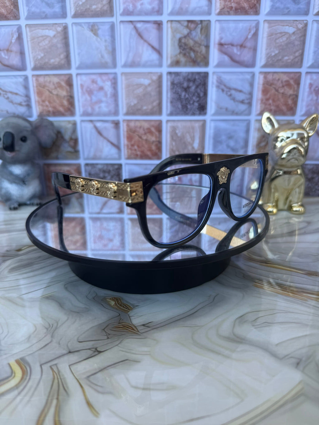 👓 Lentes Ópticos Versace – Elegancia con Detalles Dorados